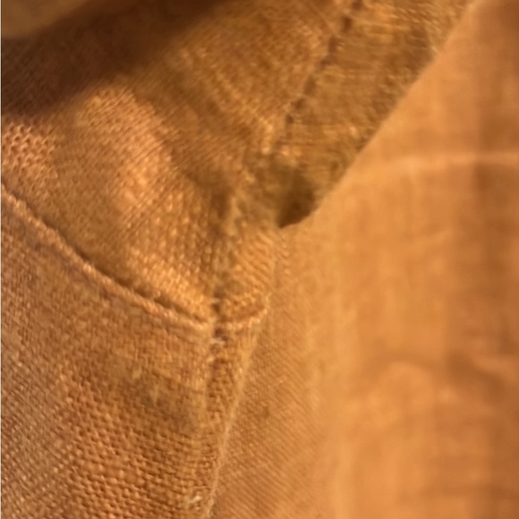 Beaton Linen Ragland Coat Dress in rust - Picture 7 of 9